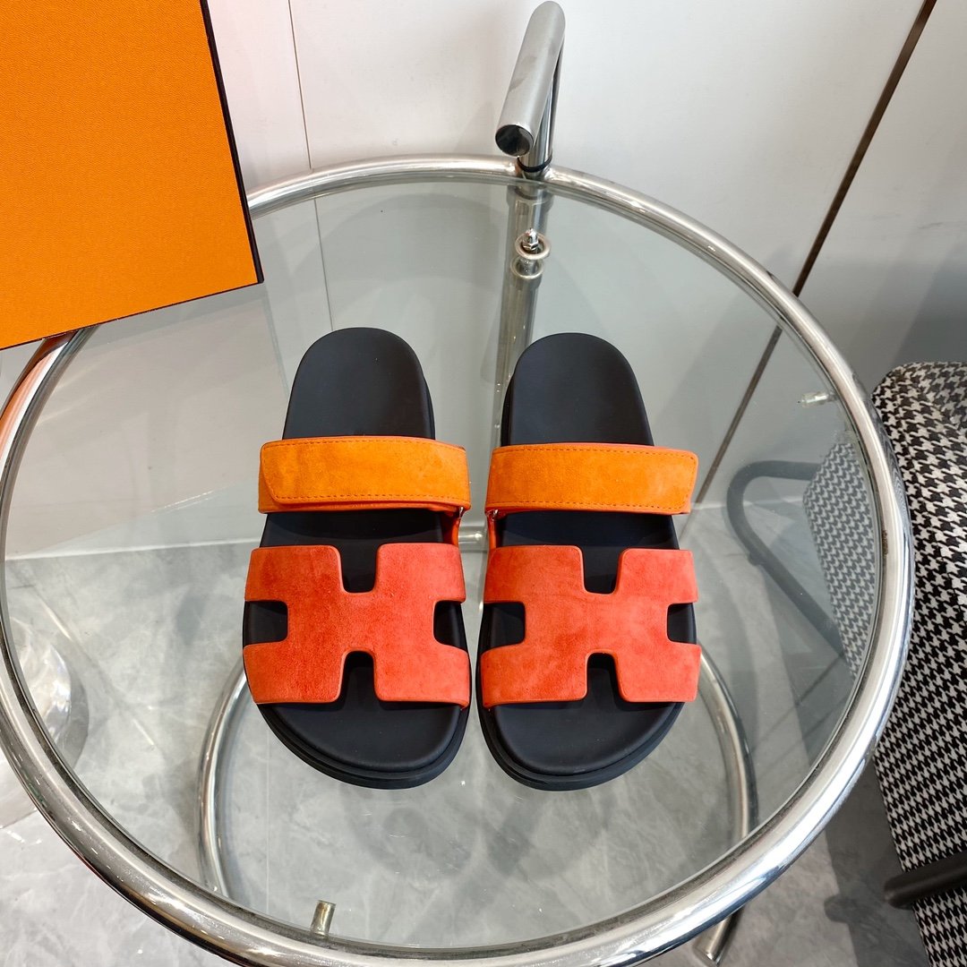 Chypre Sandal Suede Red Chapas / Orange - 35