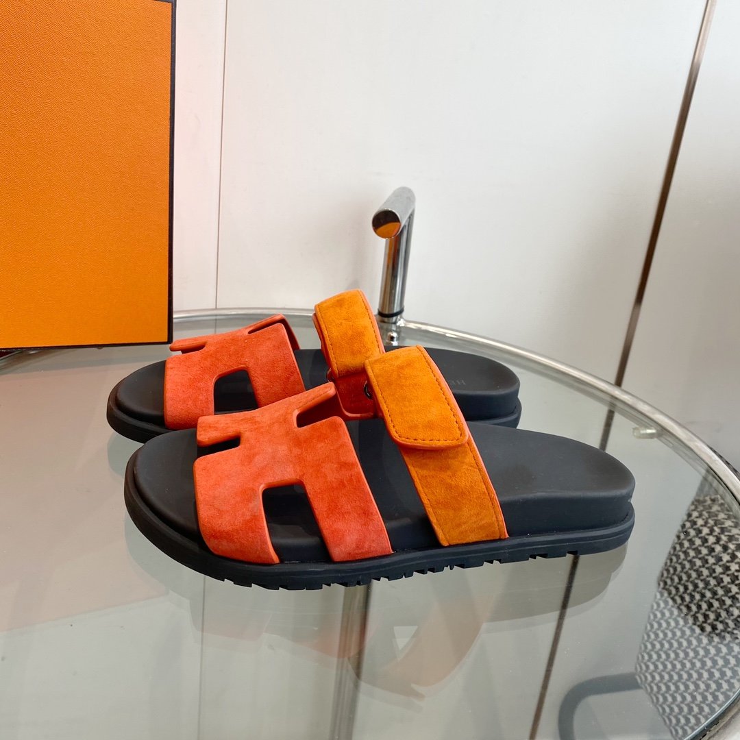 Chypre Sandal Suede Red Chapas / Orange - 35