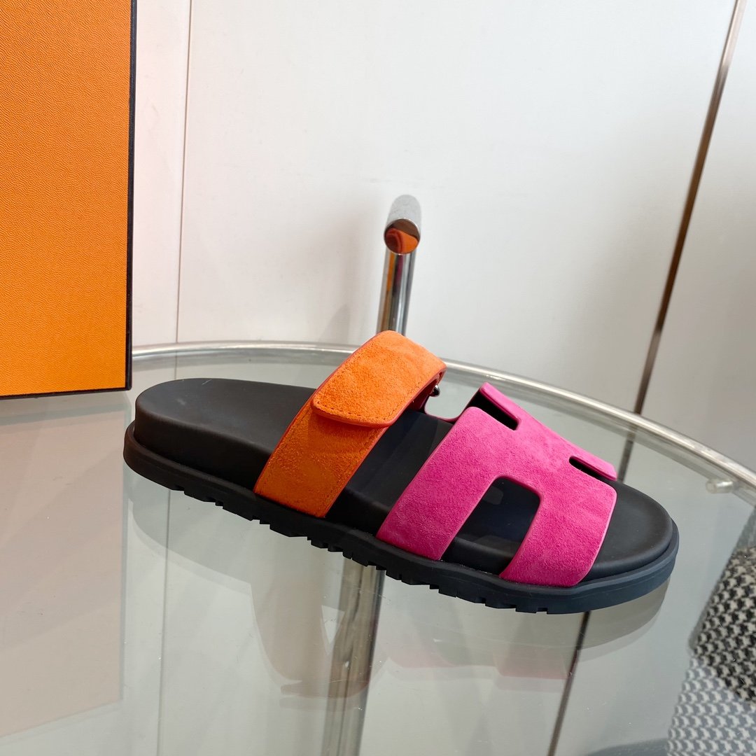 Chypre Sandal Rose Chapas / Orange Suede - 35