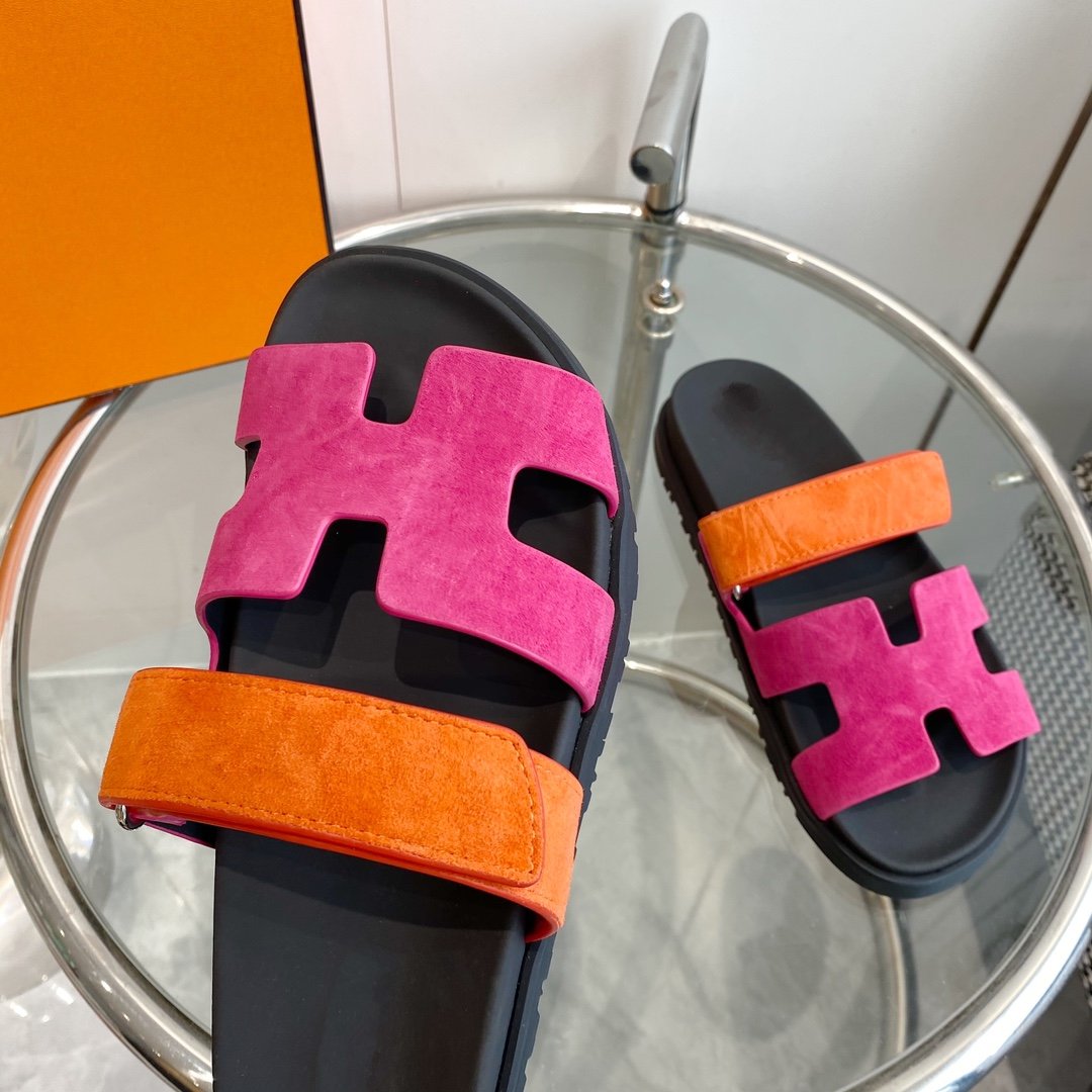 Chypre Sandal Rose Chapas / Orange Suede - 35