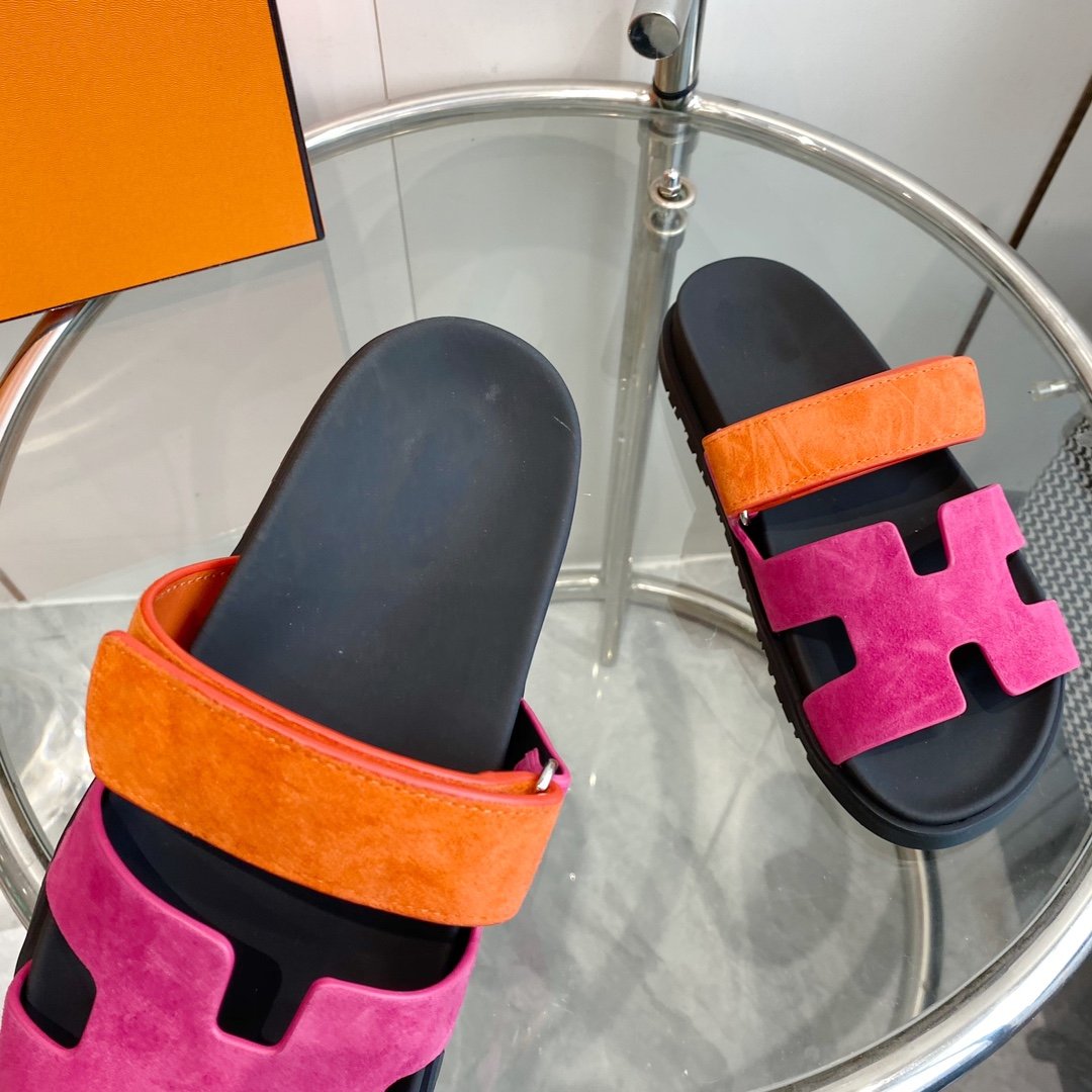 Chypre Sandal Rose Chapas / Orange Suede - 35