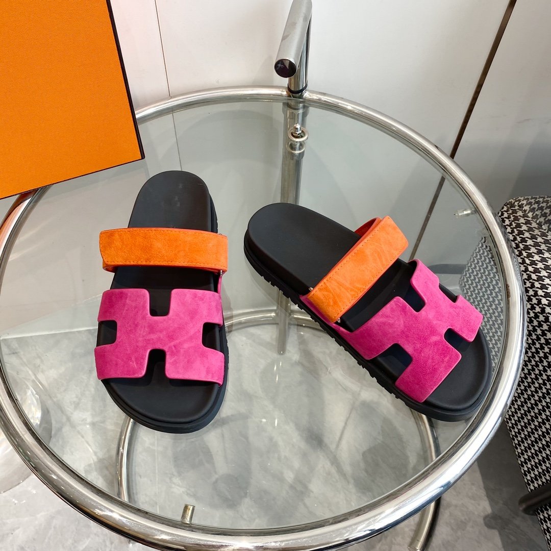 Chypre Sandal Rose Chapas / Orange Suede - 35