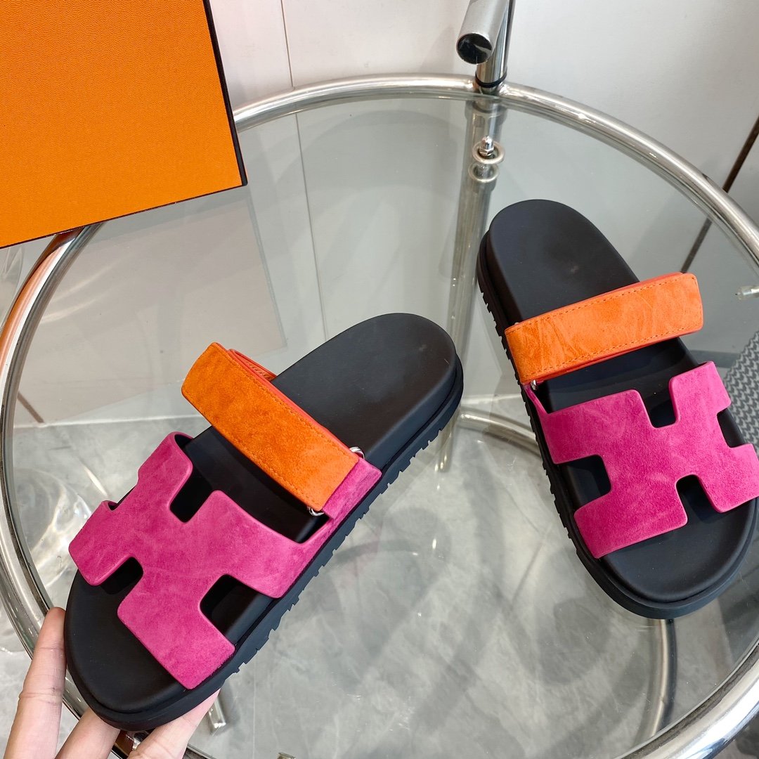 Chypre Sandal Rose Chapas / Orange Suede - 35