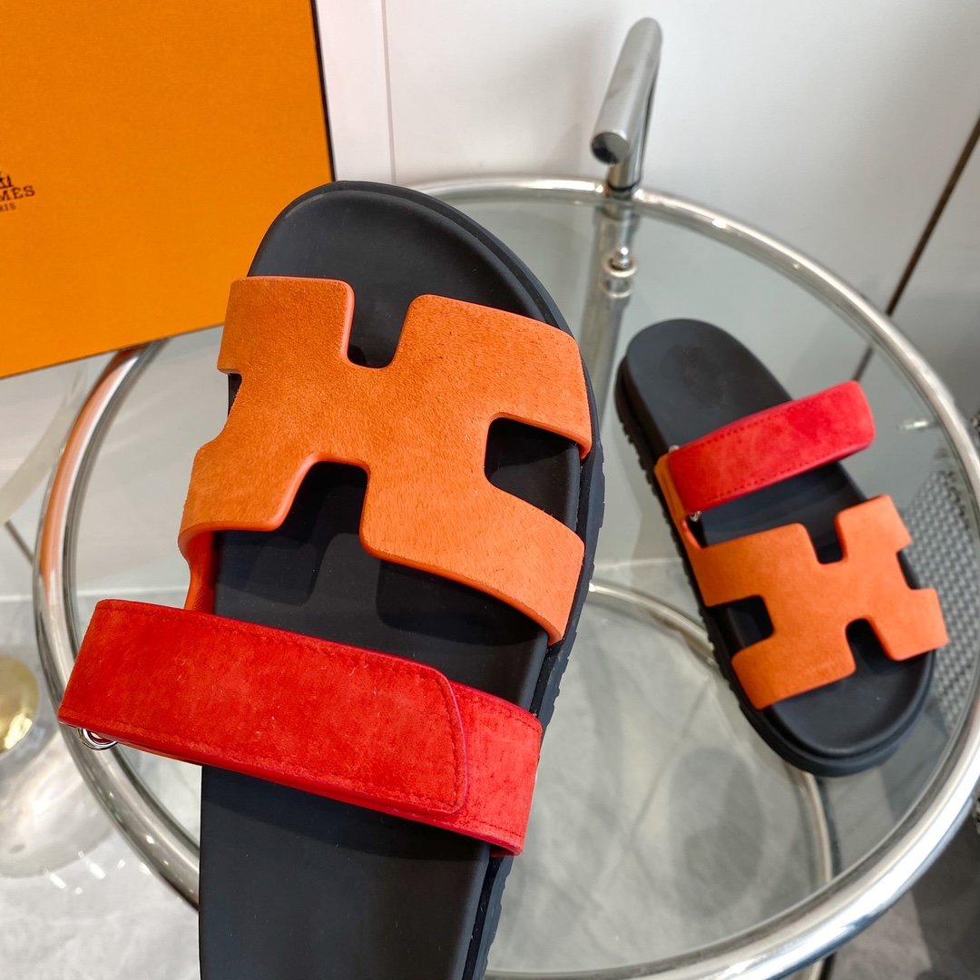 Chypre Sandal Orange Chapas / Red Suede - 35