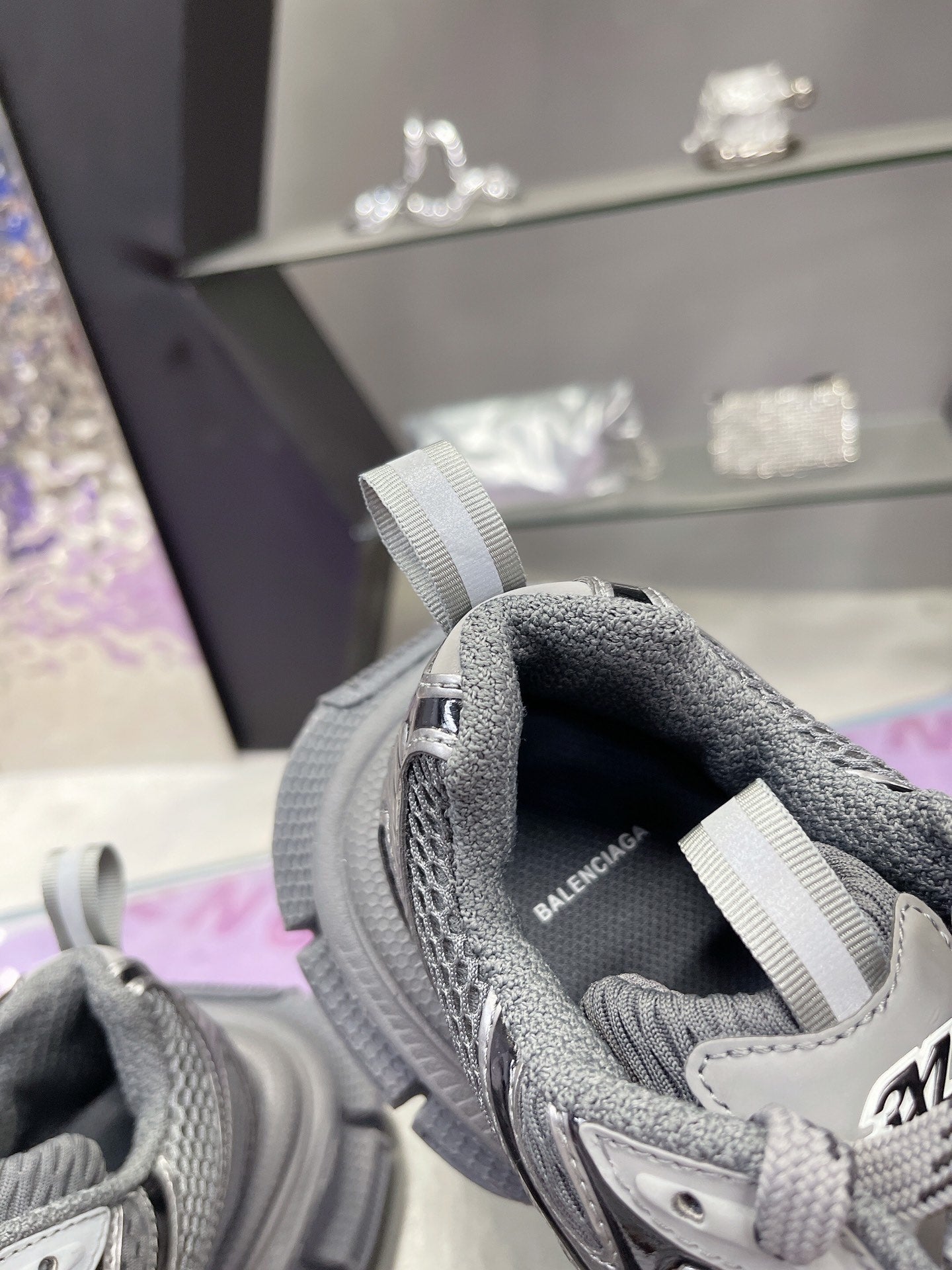 3XL SNEAKER IN ALL GRAY MESH AND POLYURETHANE - 35