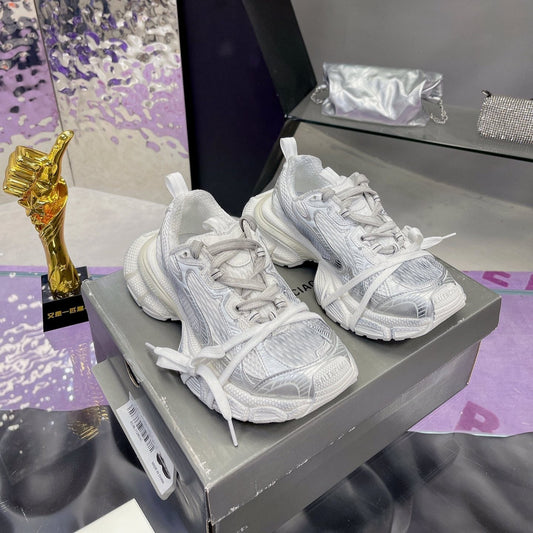 3XL SNEAKER IN SILVER MIX WHITE MESH AND POLYURETHANE - 35