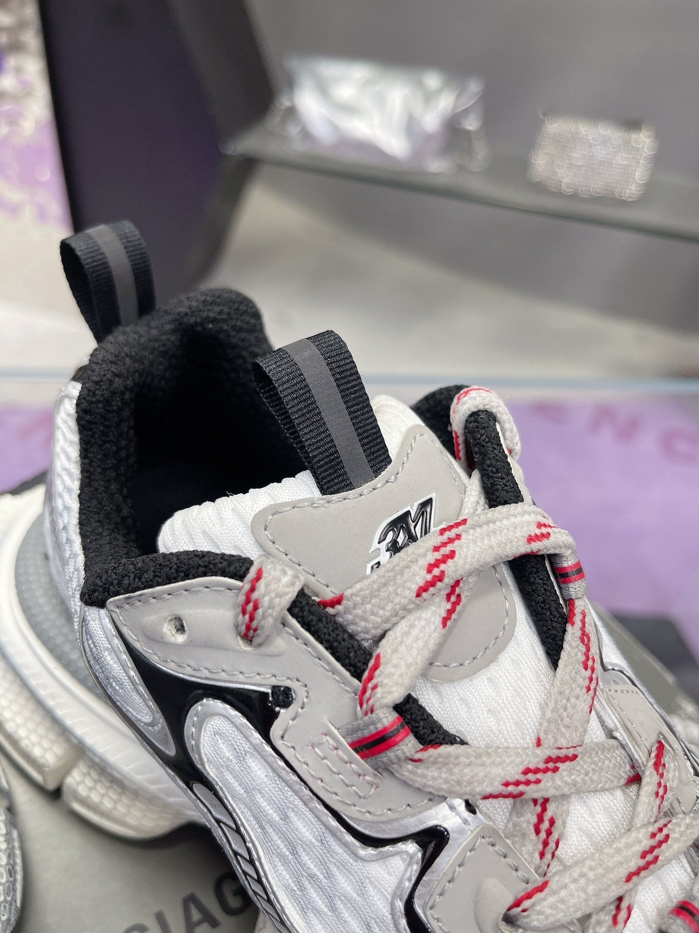 3XL SNEAKER IN GRAY MIX WHITE MESH AND POLYURETHANE - 35