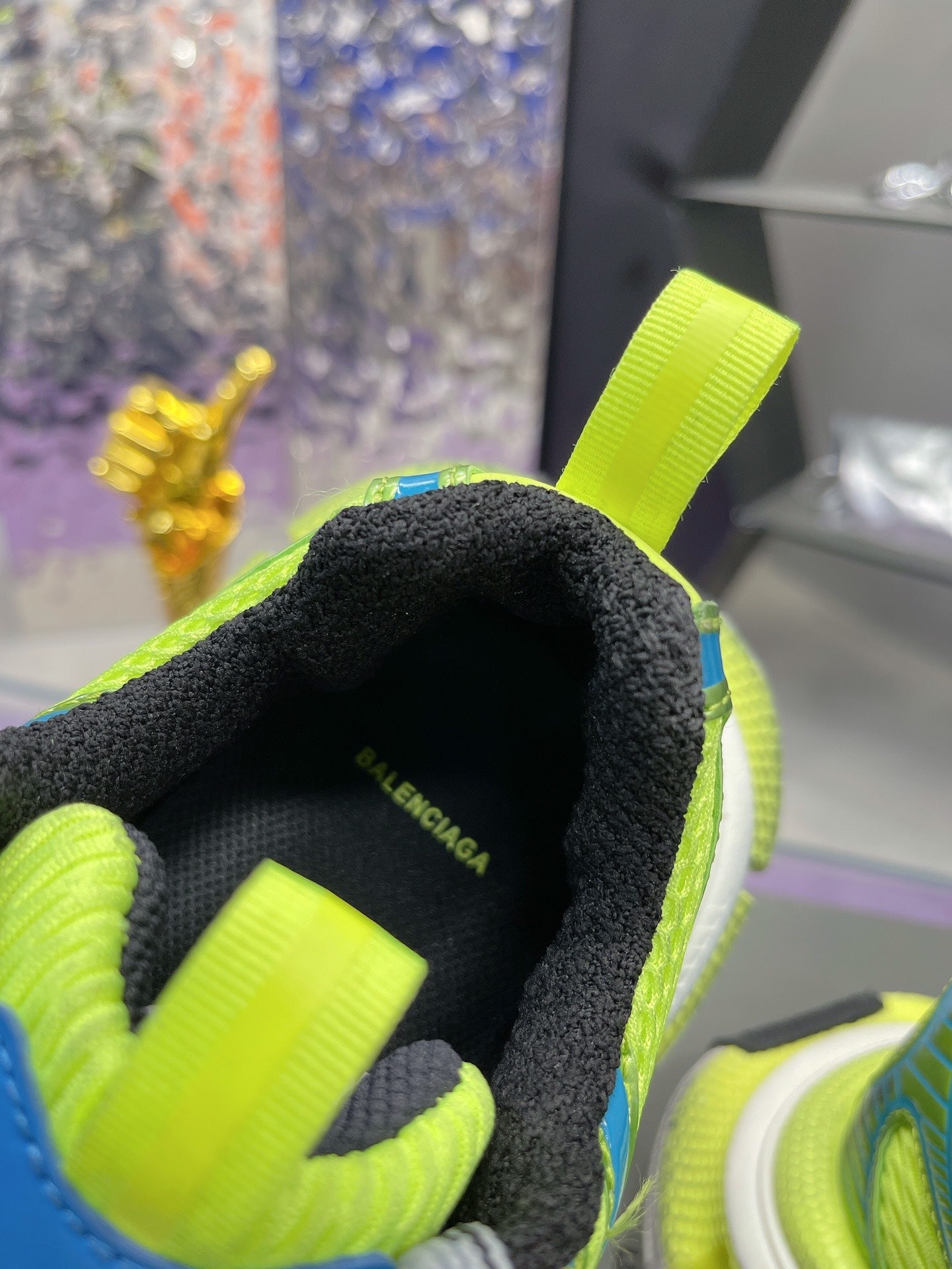 3XL SNEAKER IN NEON GREEN MESH AND POLYURETHANE - 35