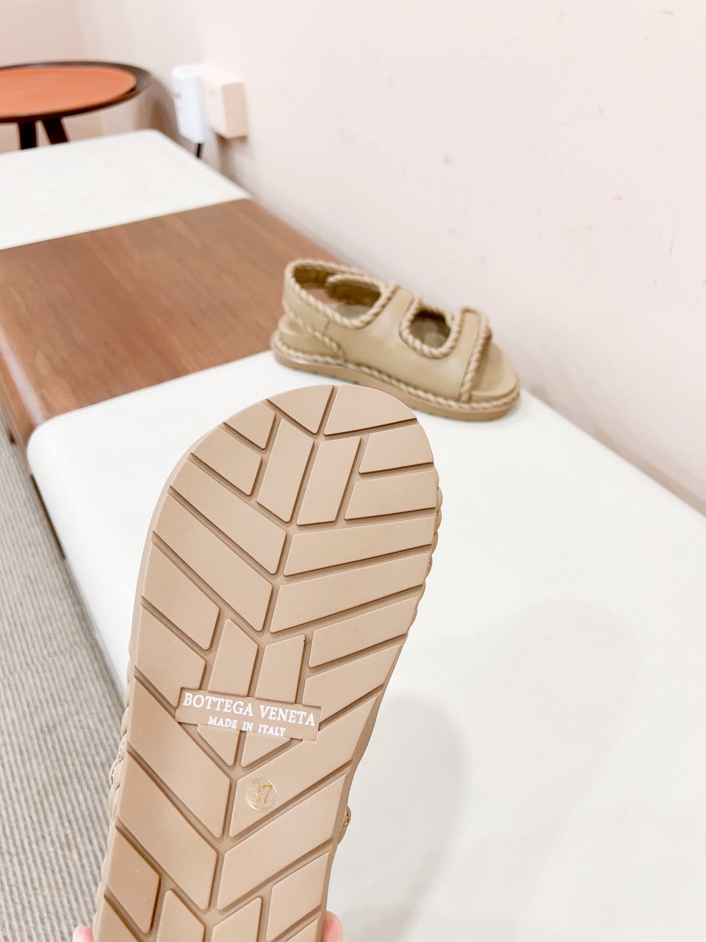 REFINED DAD SANDAL IN TUSCAN BEIGE LAMBSKIN - 35