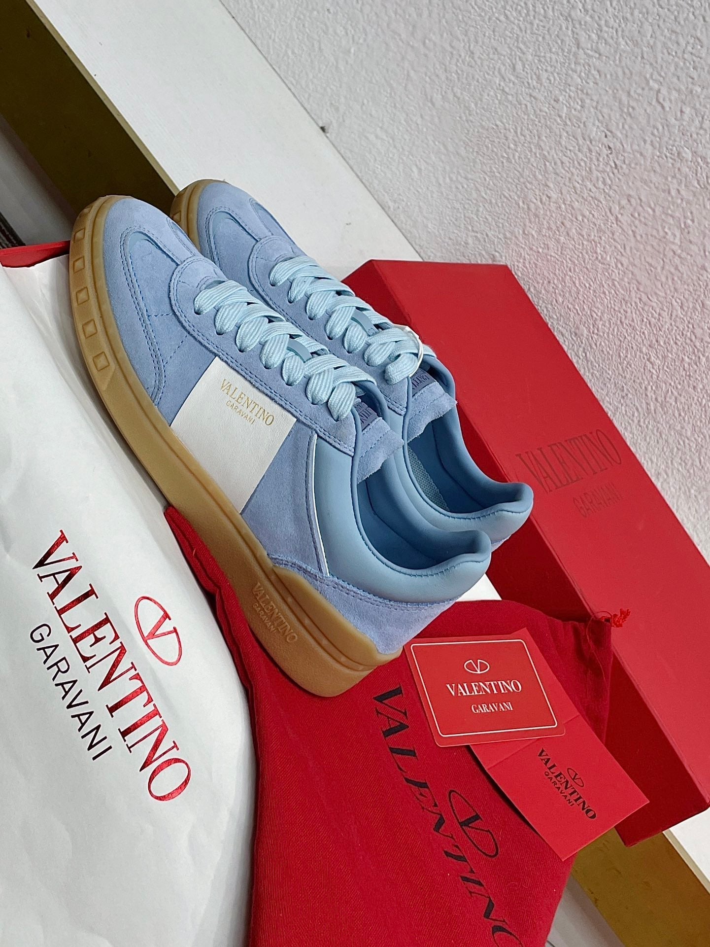 UPVILLAGE LOW TOP SNEAKER IN ELECTRIC BLUE SUEDE - 35