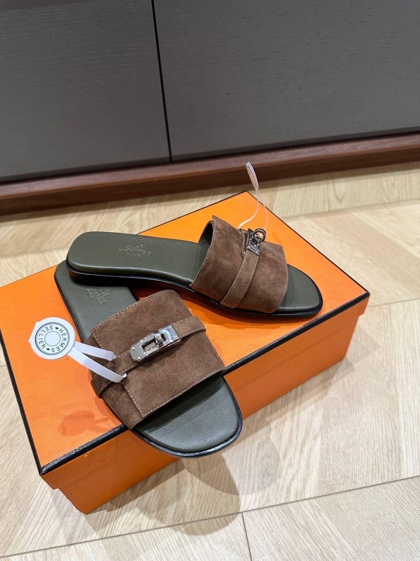 GABRIEL SANDAL LIGHT BROWN SUEDE - 35