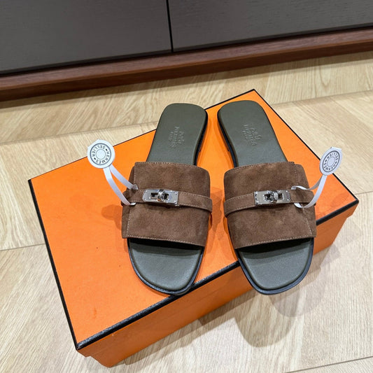 GABRIEL SANDAL LIGHT BROWN SUEDE - 35