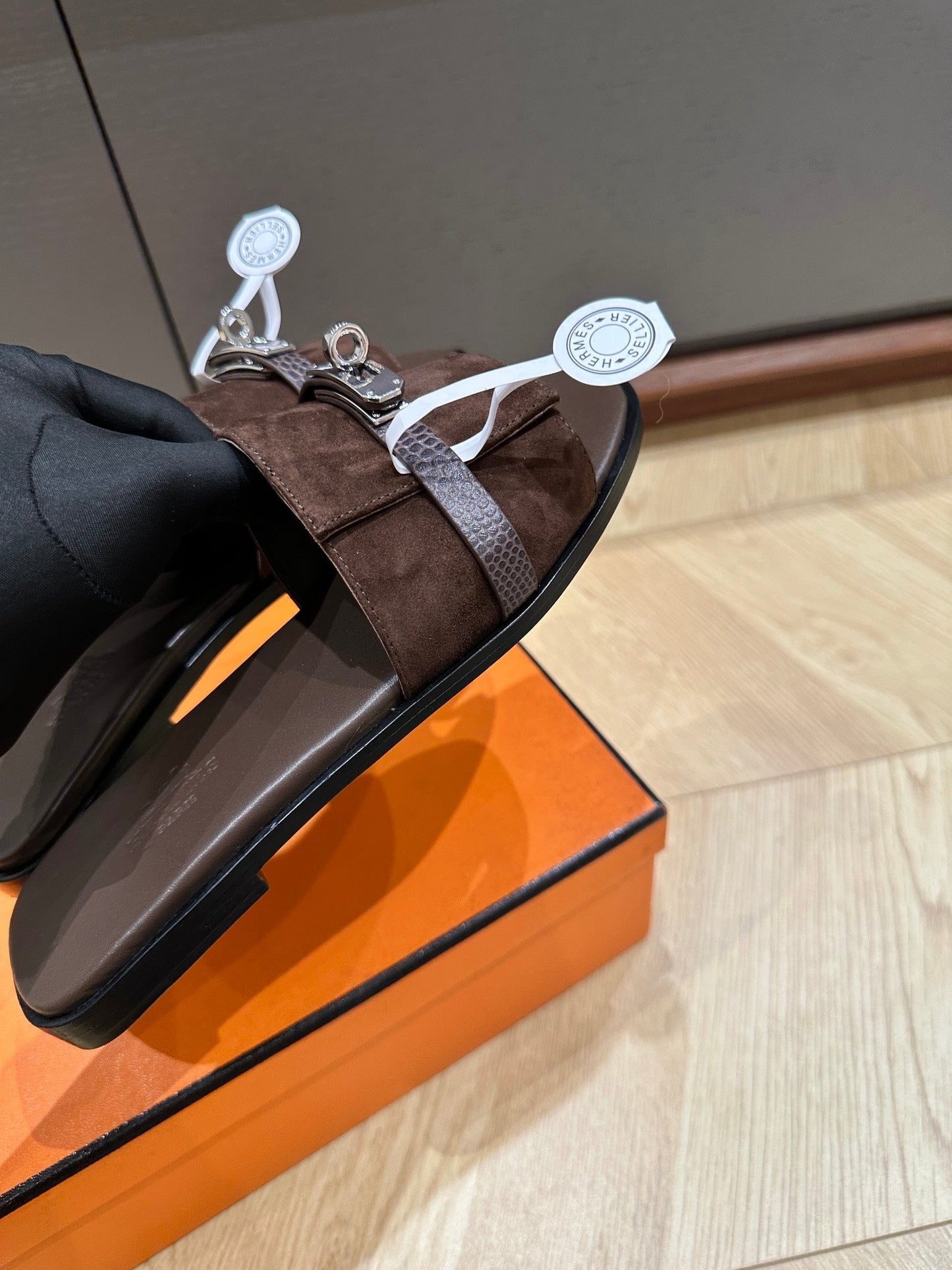 GABRIEL SANDAL CHOCOLATE SUEDE - 35