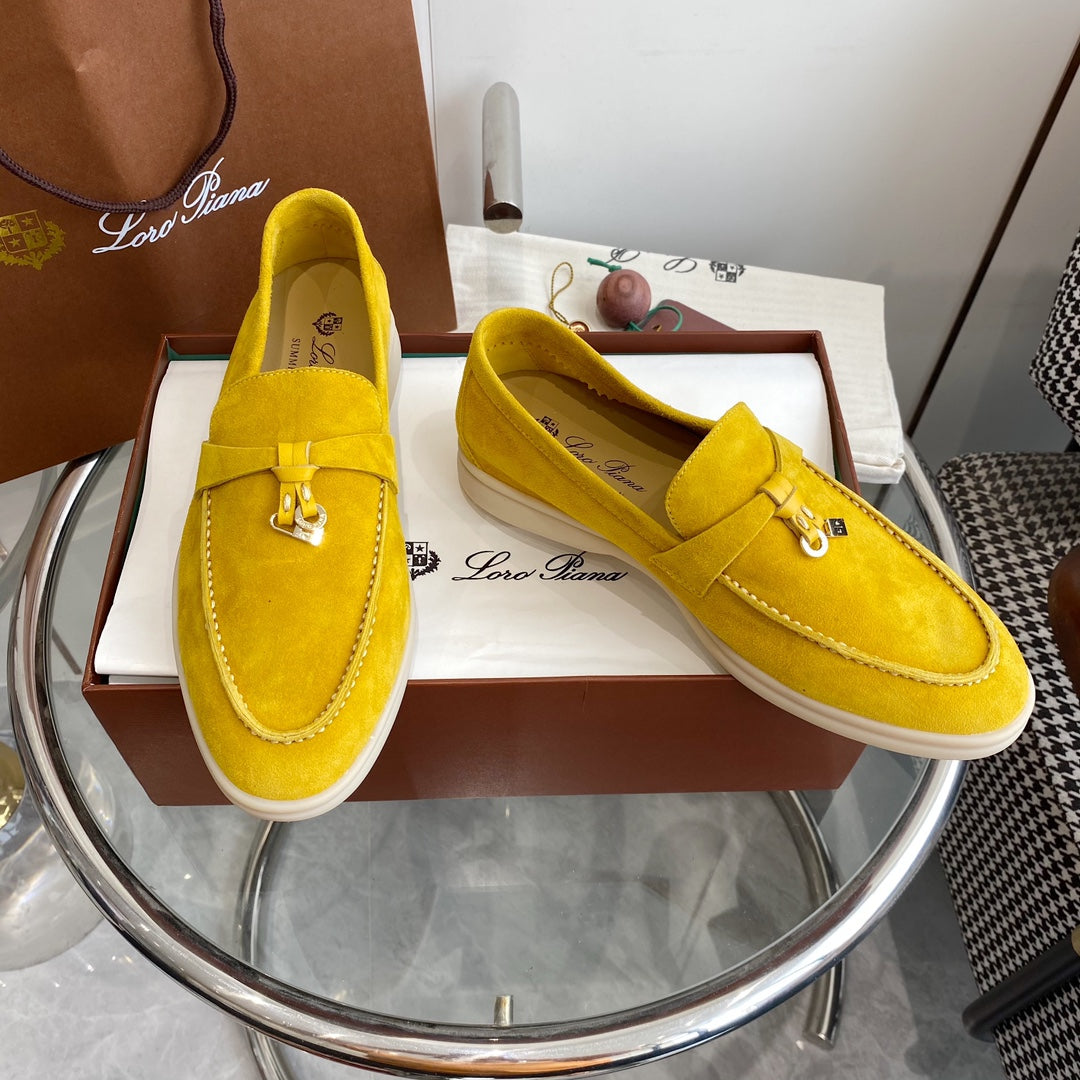 LP SUMMER CHARMS WALK LOAFERS LEMON SUEDE - 35