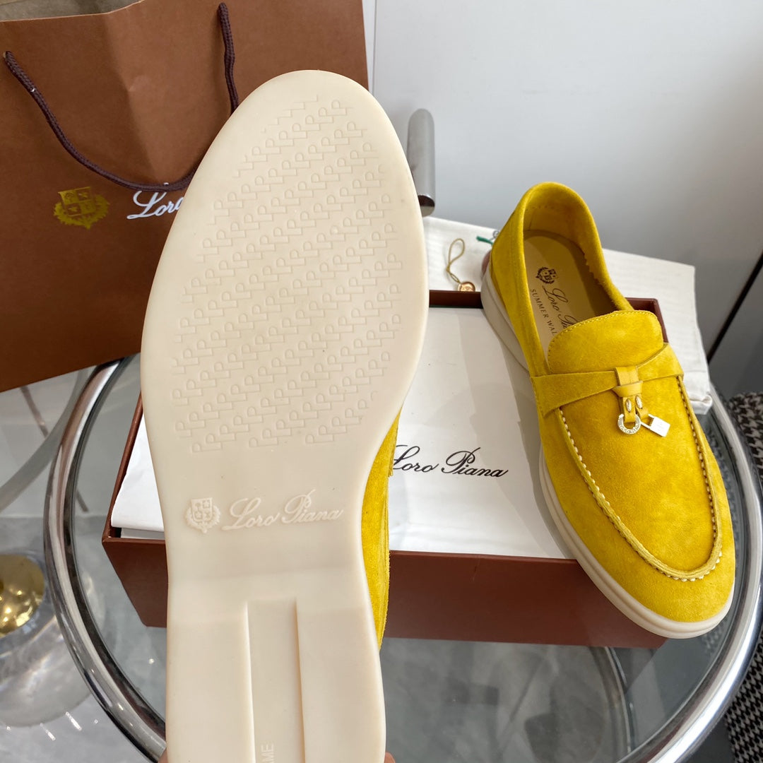 LP SUMMER CHARMS WALK LOAFERS LEMON SUEDE - 35