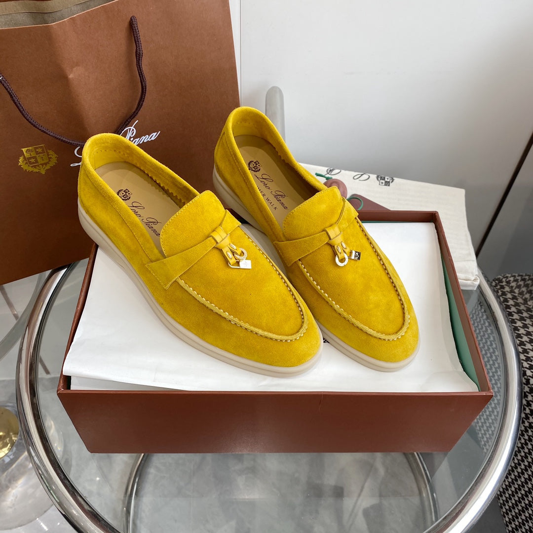 LP SUMMER CHARMS WALK LOAFERS LEMON SUEDE - 35
