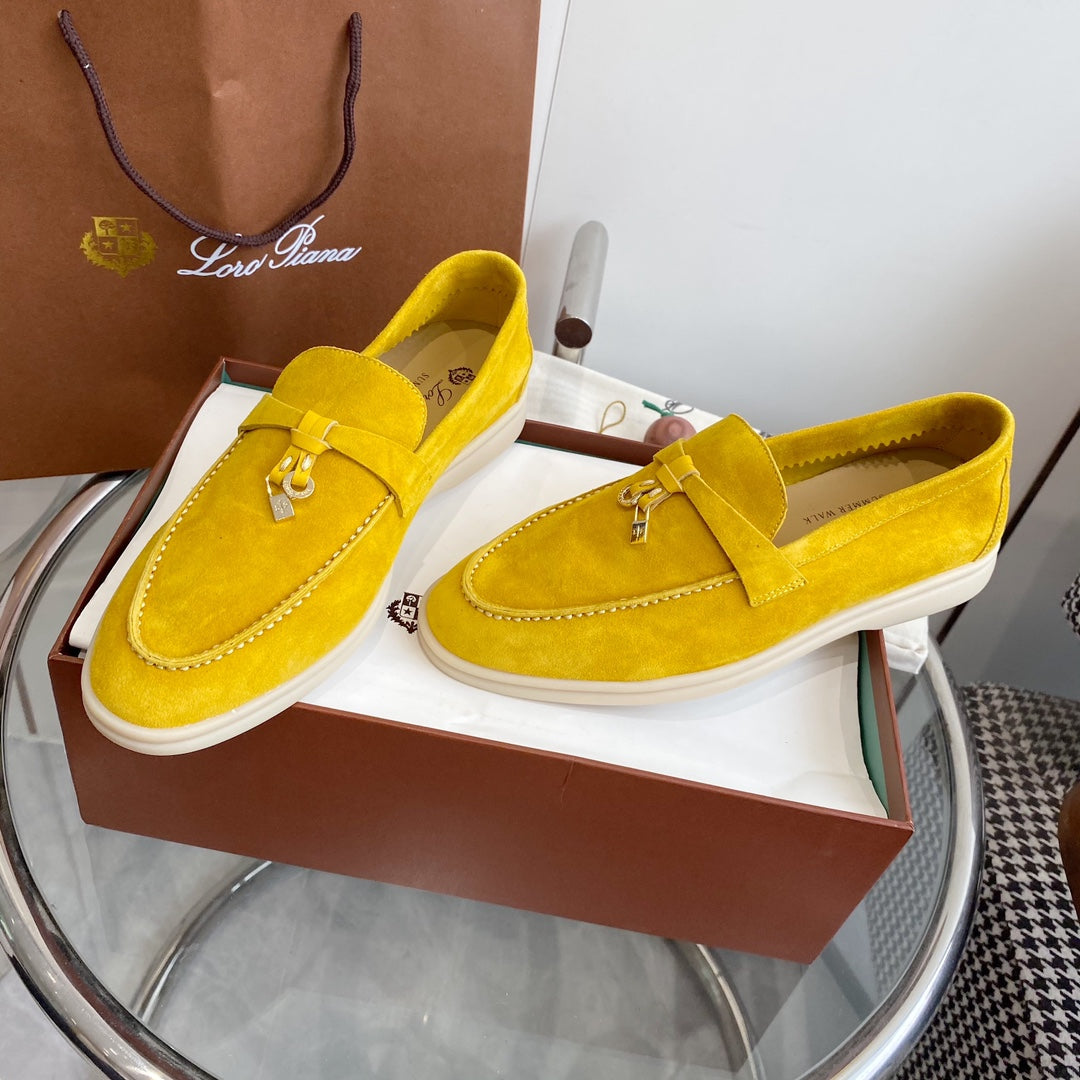LP SUMMER CHARMS WALK LOAFERS LEMON SUEDE - 35