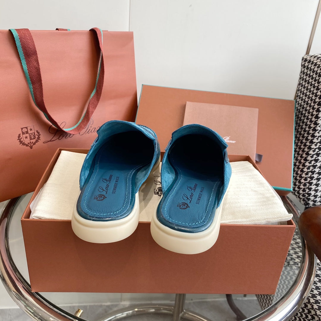 LP CHARMS WALK BABOUCHE LOAFERS OCEAN SUEDE - 35