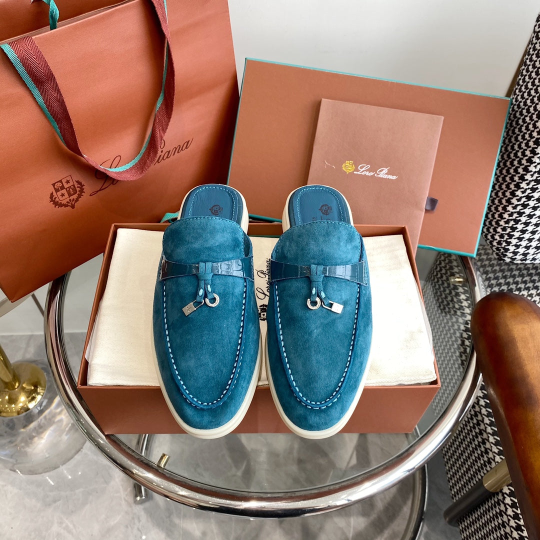 LP CHARMS WALK BABOUCHE LOAFERS OCEAN SUEDE - 35