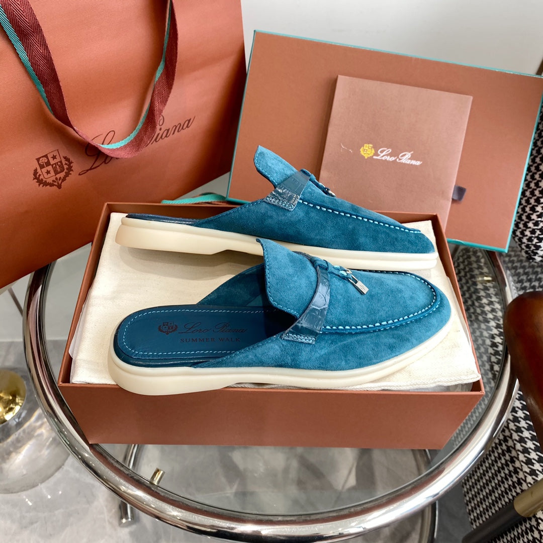 LP CHARMS WALK BABOUCHE LOAFERS OCEAN SUEDE - 35