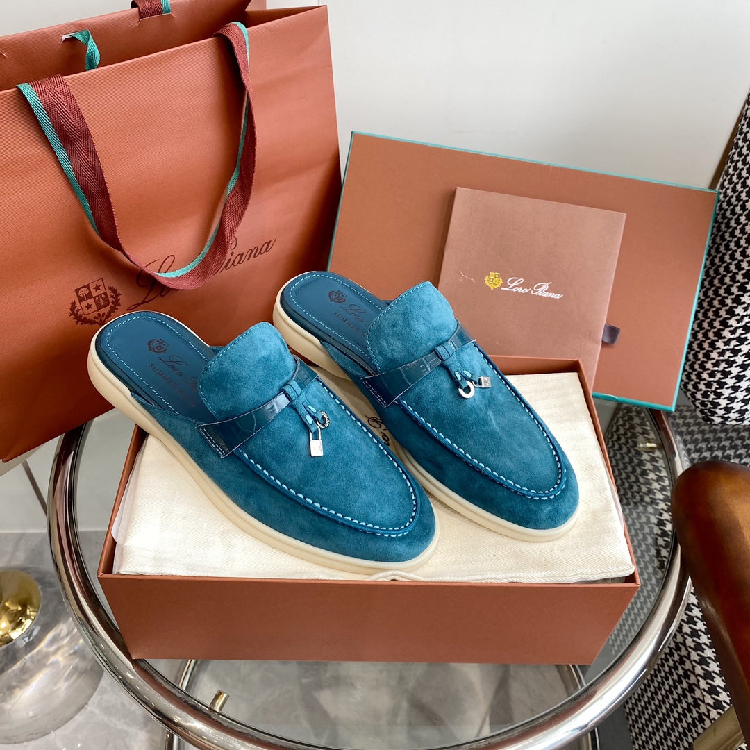 LP CHARMS WALK BABOUCHE LOAFERS OCEAN SUEDE - 35
