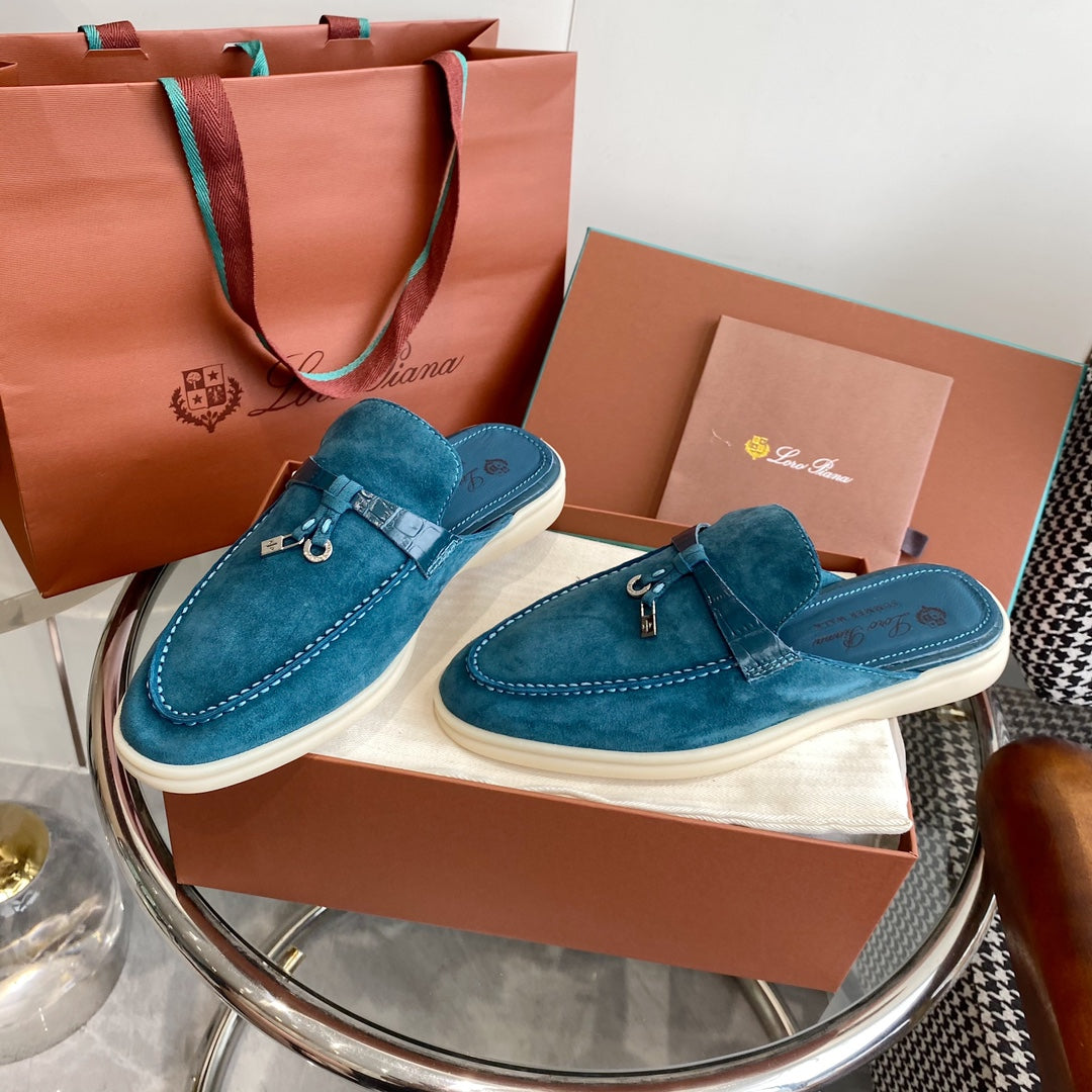 LP CHARMS WALK BABOUCHE LOAFERS OCEAN SUEDE - 35