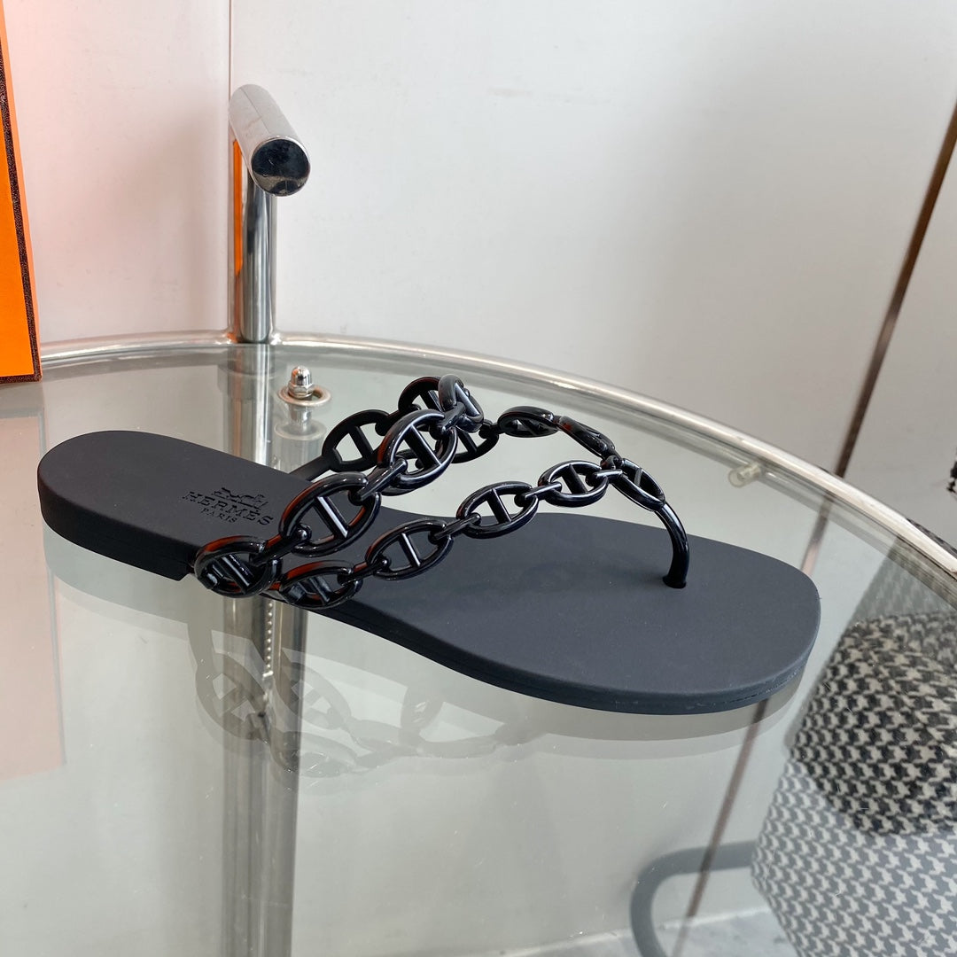 ISLAND SANDAL BLACK PVC WATERPROOF - 35