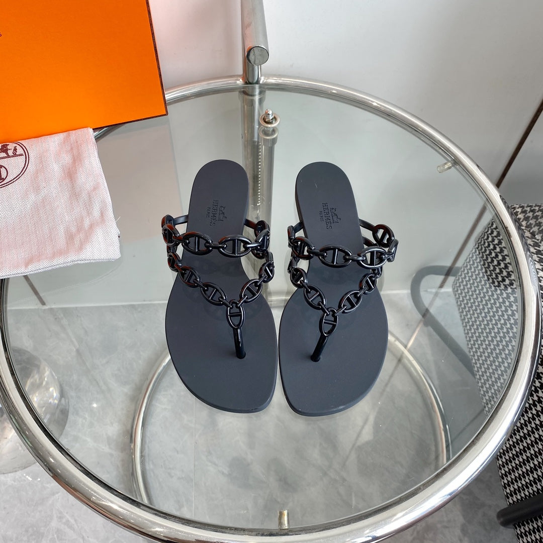 ISLAND SANDAL BLACK PVC WATERPROOF - 35