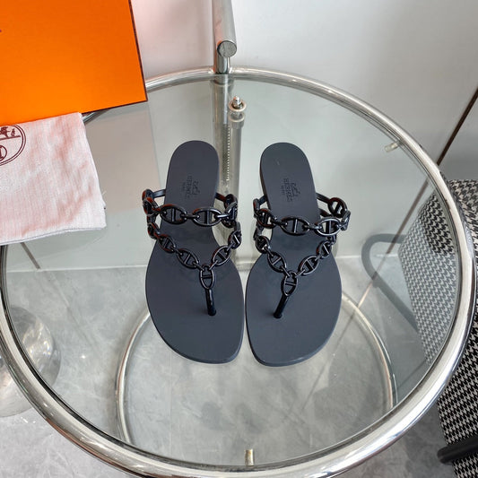 ISLAND SANDAL BLACK PVC WATERPROOF - 35