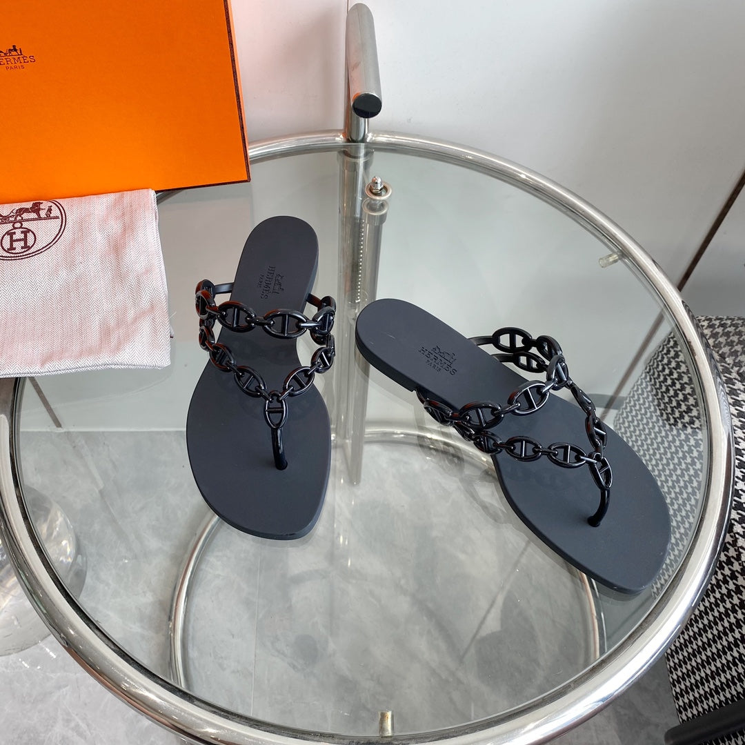 ISLAND SANDAL BLACK PVC WATERPROOF - 35