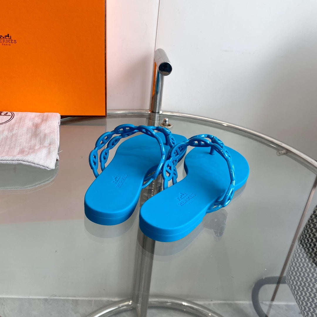 ISLAND SANDAL VIVID SKY BLUE PVC WATERPROOF - 35