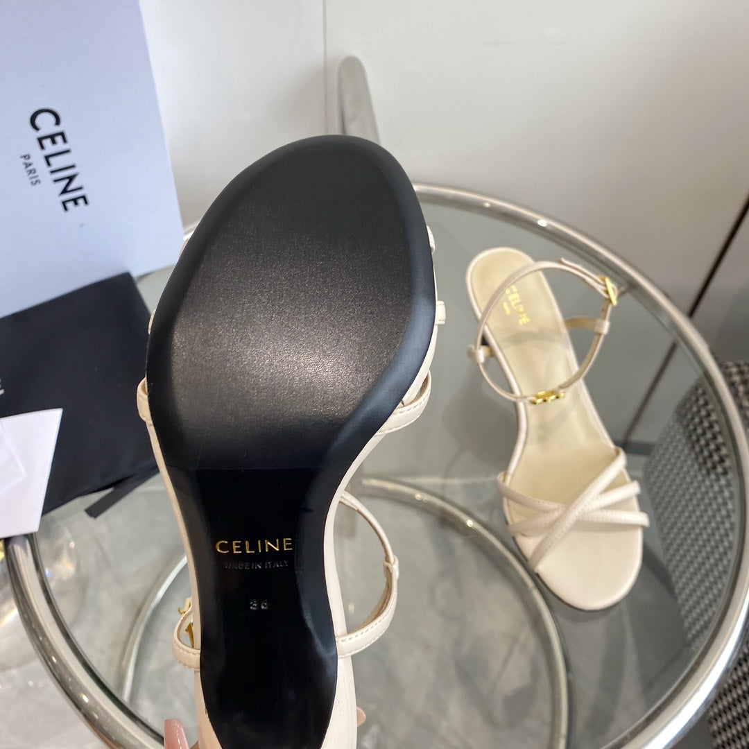 HIGH HEEL 65MM IN BEIGE CREAM CALFSKIN - 35