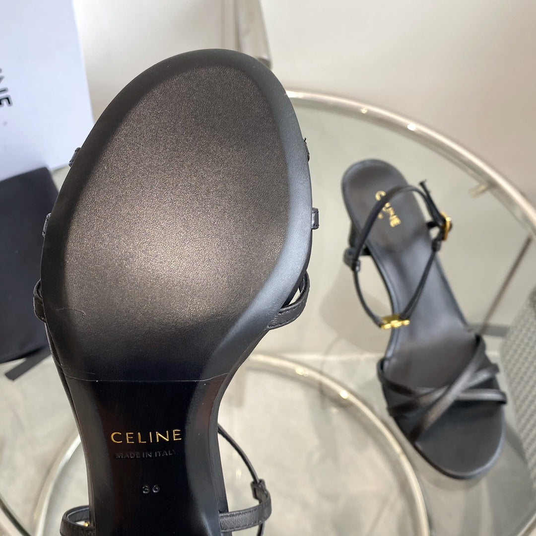 HIGH HEEL 65MM IN BLACK CALFSKIN - 35