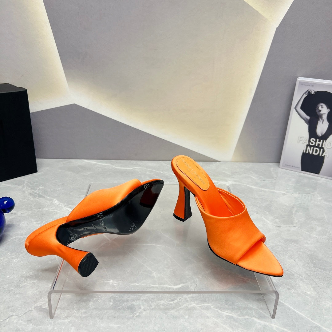 SL GOLDIE MULES TIGER SATIN - 35
