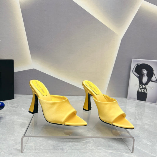 SL GOLDIE MULES LEMON SATIN - 35