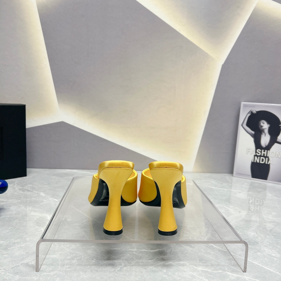 SL GOLDIE MULES LEMON SATIN - 35