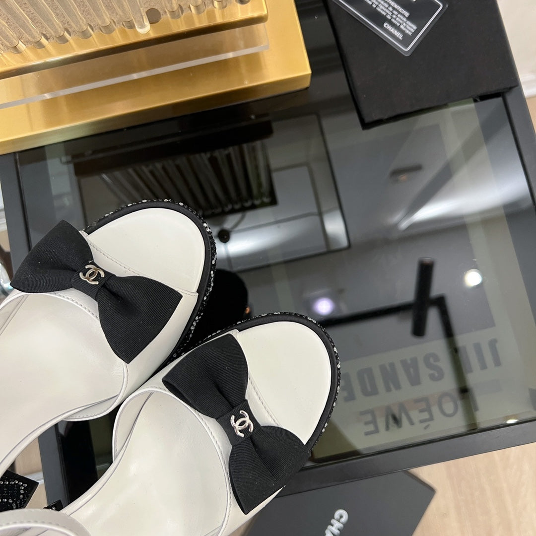 high slingbacks white lambskin - 35