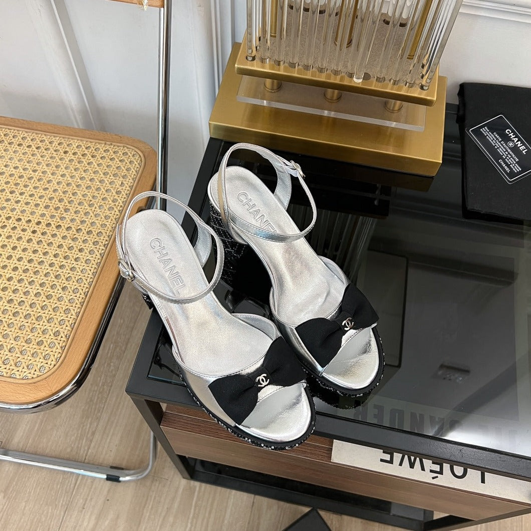 high slingbacks light gray lambskin - 35