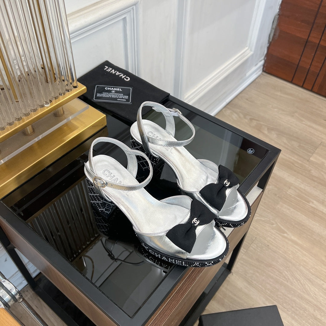 high slingbacks light gray lambskin - 35