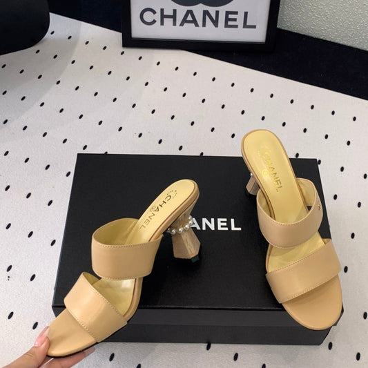 MULES cream LAMBSKIN - 35