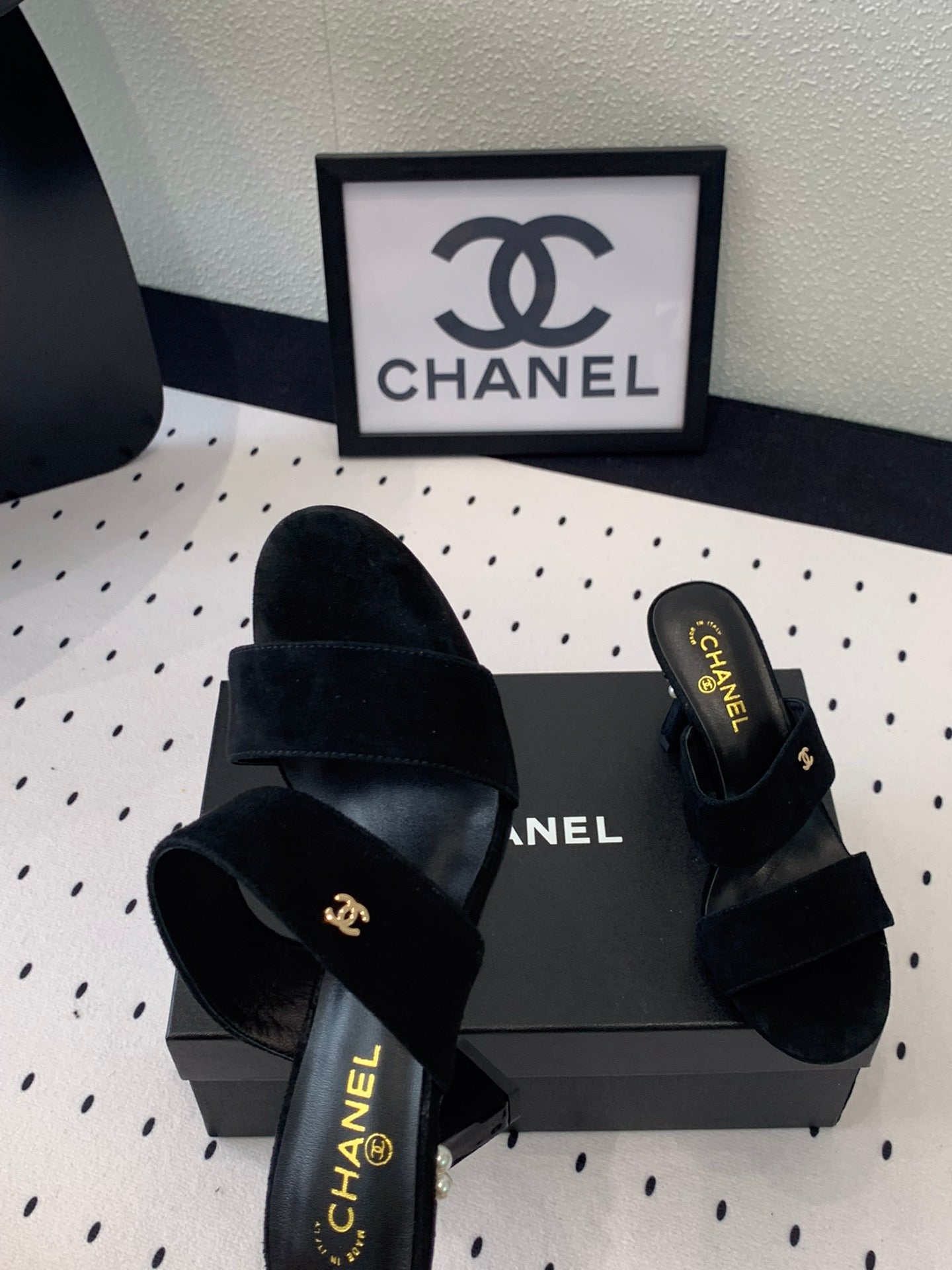 MULES black LAMBSKIN - 35