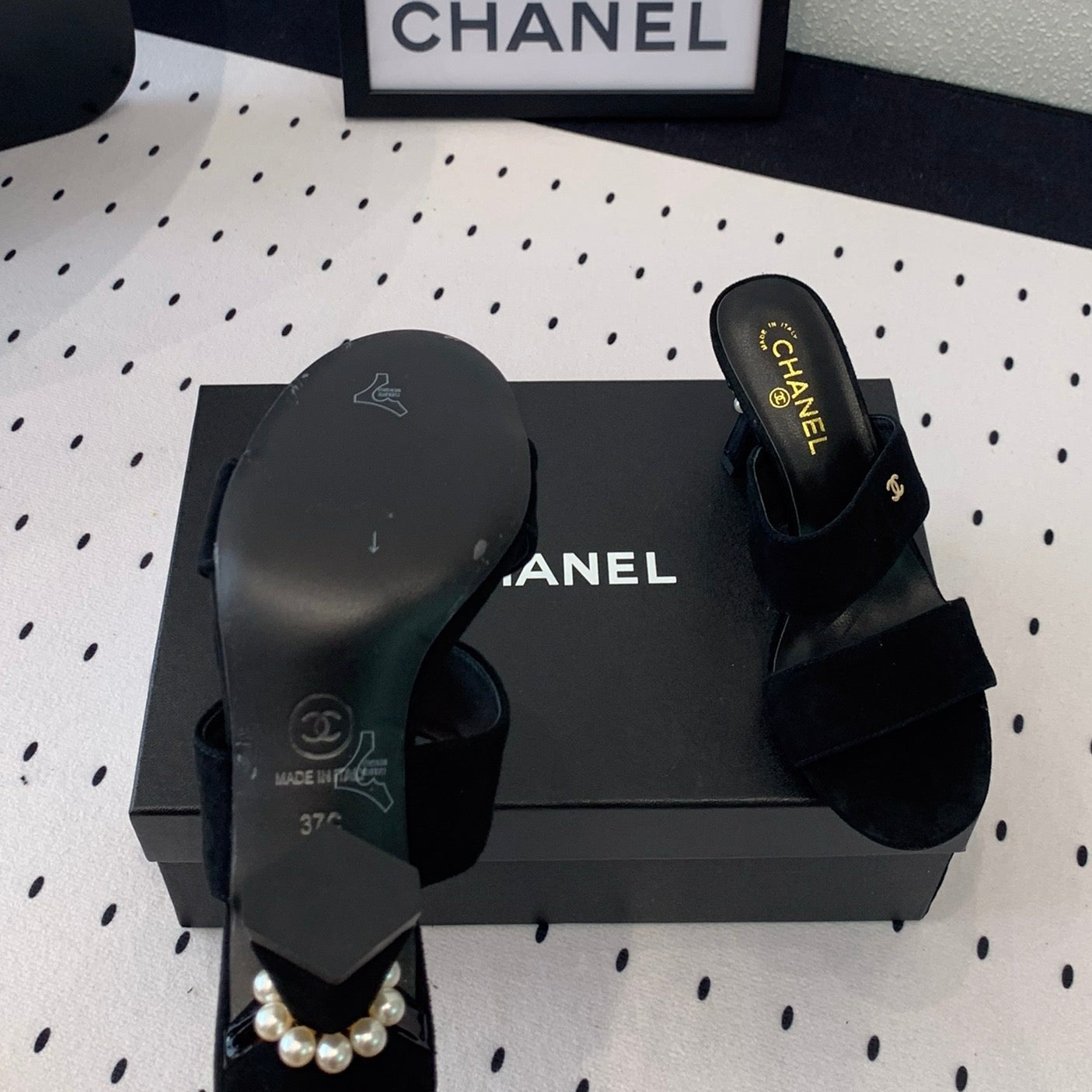MULES black LAMBSKIN - 35