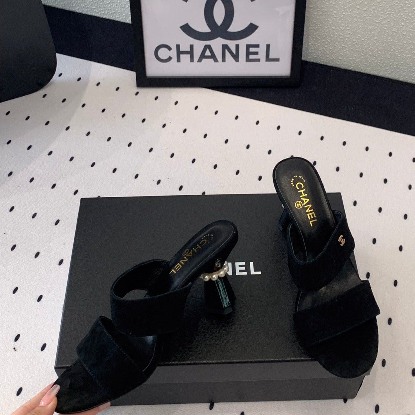 MULES black LAMBSKIN - 35