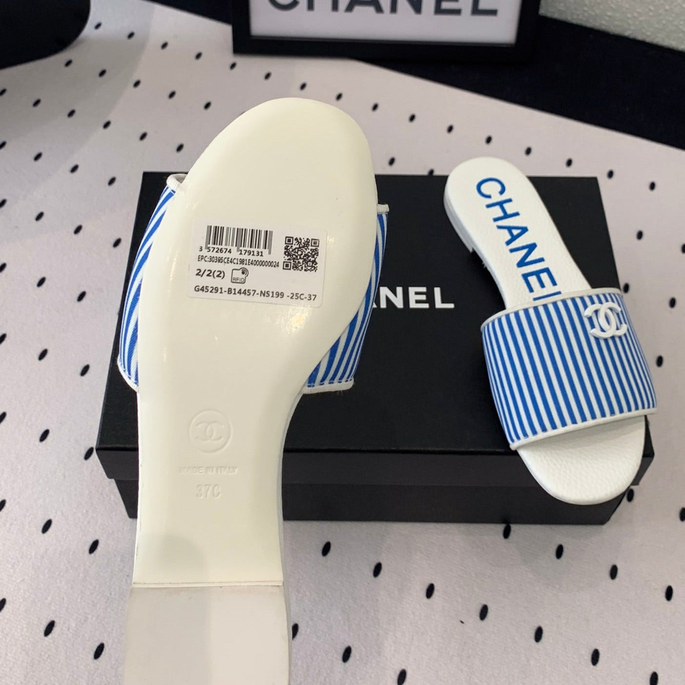 MULES blue LAMBSKIN - 35