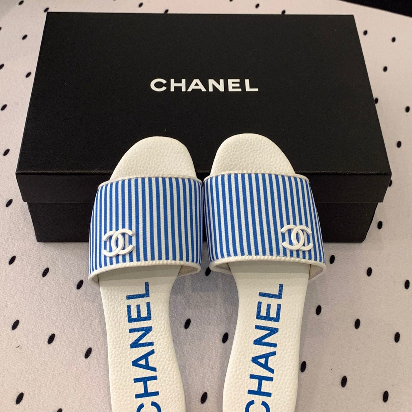 MULES blue LAMBSKIN - 35