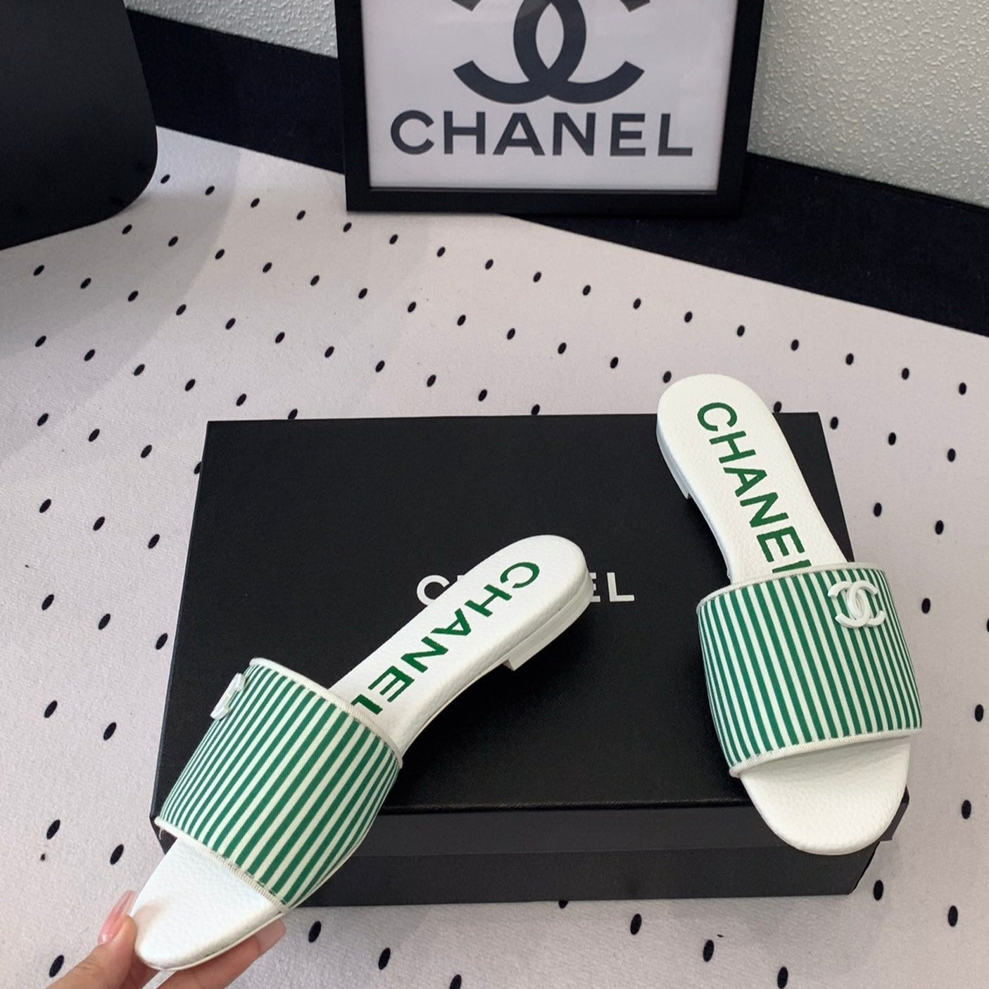 MULES green LAMBSKIN - 35