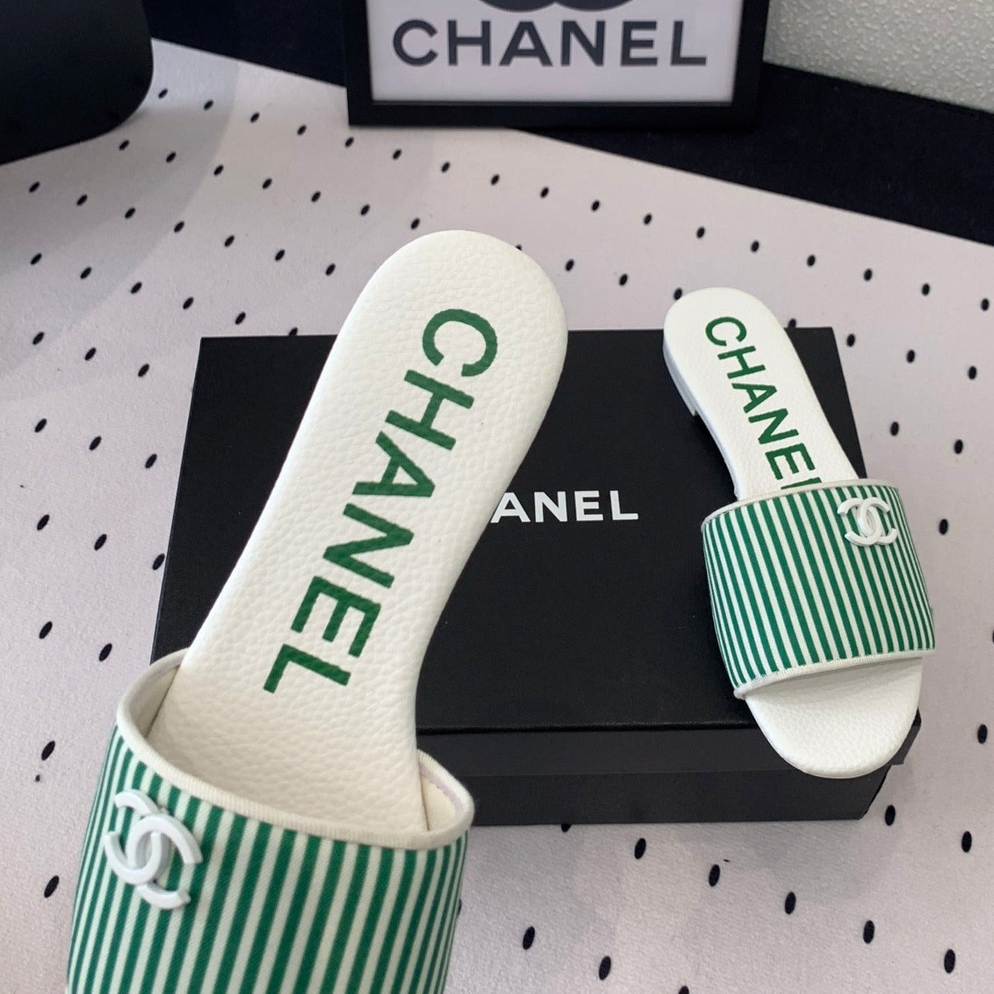 MULES green LAMBSKIN - 35