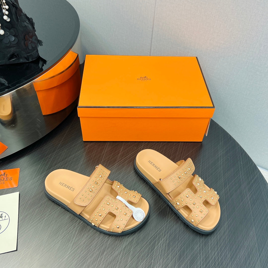CHYPRE SANDAL LIGHT ORANGE CALFSKIN SPECIAL - 35