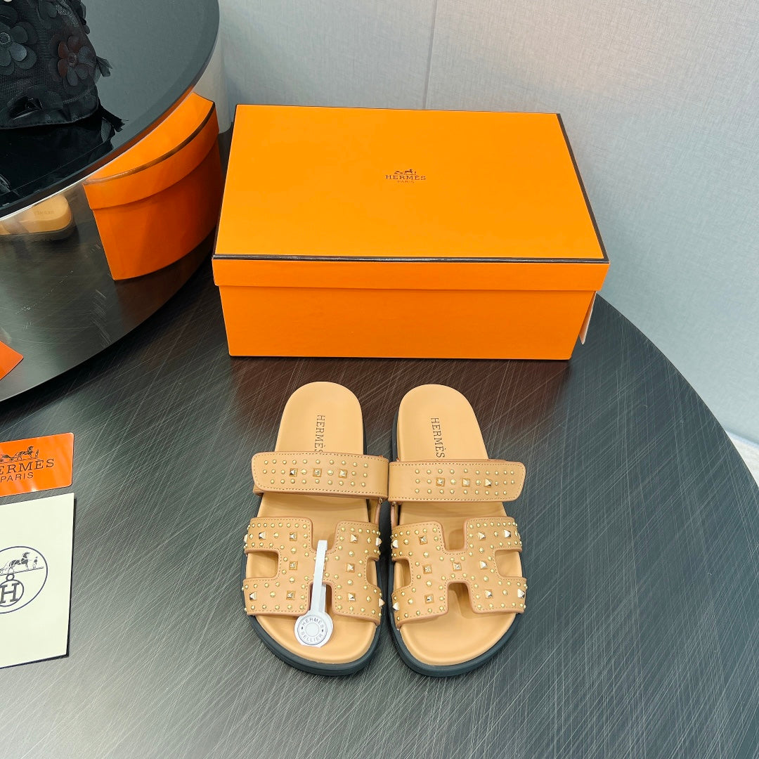 CHYPRE SANDAL LIGHT ORANGE CALFSKIN SPECIAL - 35