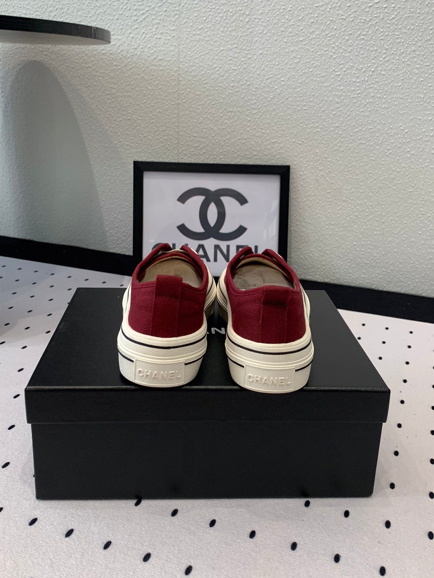 LACELESS SNEAKERS PLATFORM IN ROSEWOOD CANVAS - 35